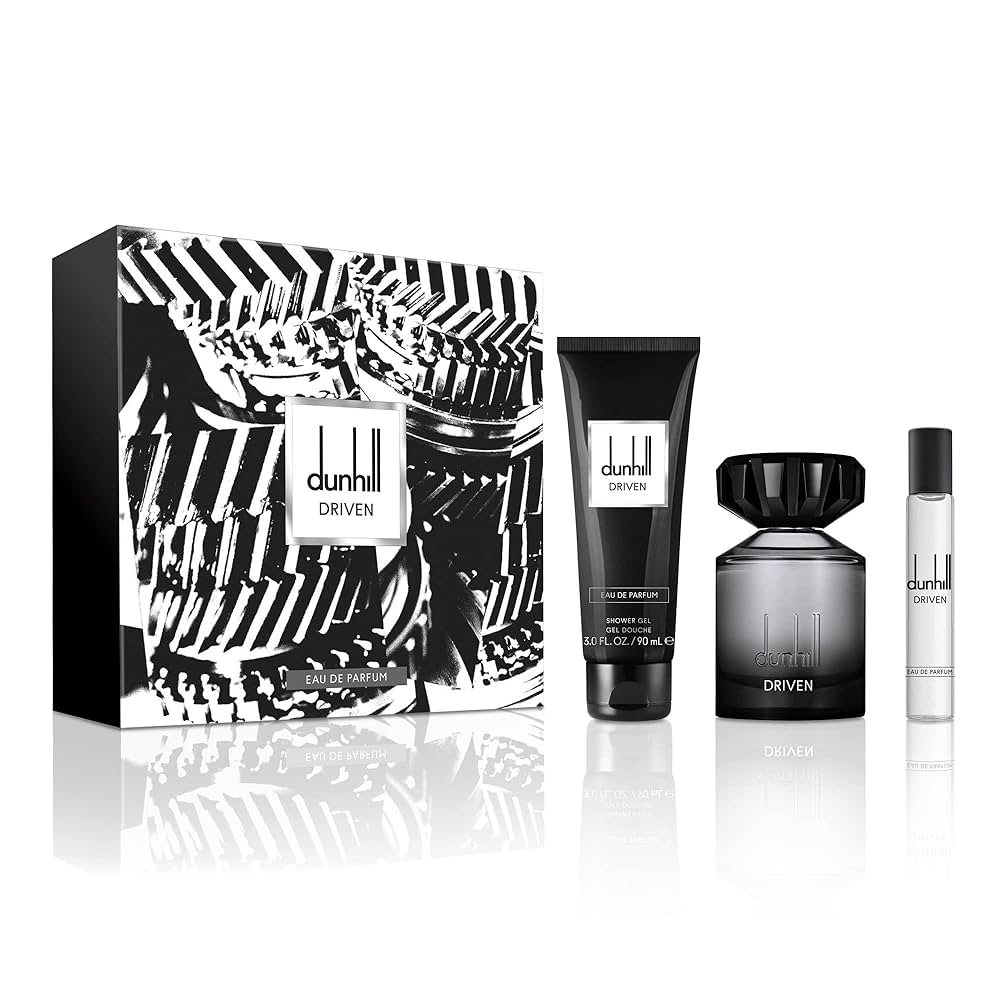 dunhill DRIVEN 香水サンプルセット Alfred Dunhill Driven Black 3 Piece Gift Set For Men - Eau